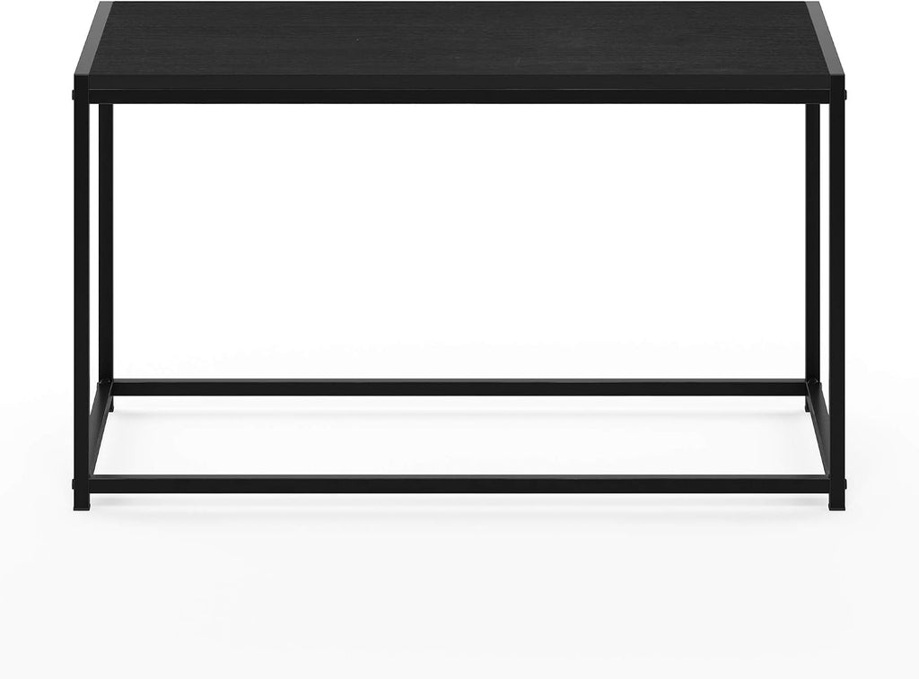 CAMNUS Metal Frame Modern Coffee Table, Americano