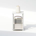 Turn-N-Tube Toolless 2-Tier Open Shelf Night Stand, White