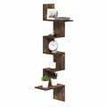Rossi Interweave Wall Mount Floating Cube Shelf, Set of 4, Espresso