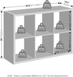 Cubic Extra Thick 6-Cube Closet Organizers and Storage, Dark Oak