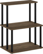 Turn-N-Tube 3-Tier Toolless Kitchen Storage Shelf, Columbia Walnut/Black