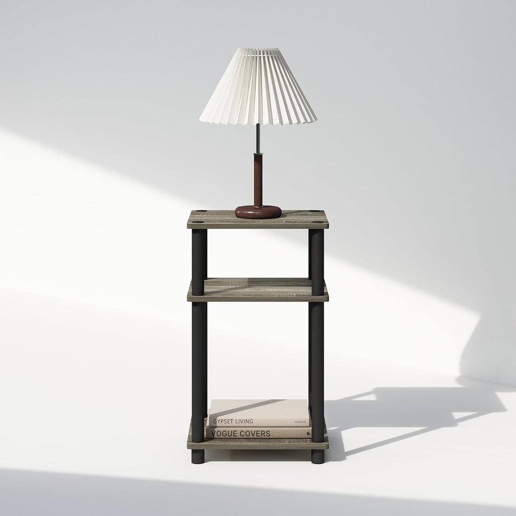 JUST Toolless 3-Tier Night Stand, Open Storage, French Oak