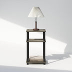 JUST Toolless 3-Tier Night Stand, Open Storage, French Oak