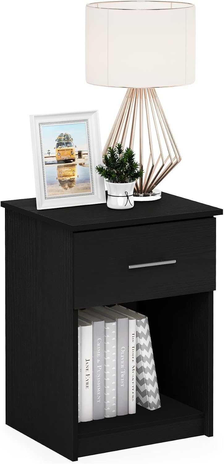 TIDUR Night Stand Set of 2, Modern Nightstand, White
