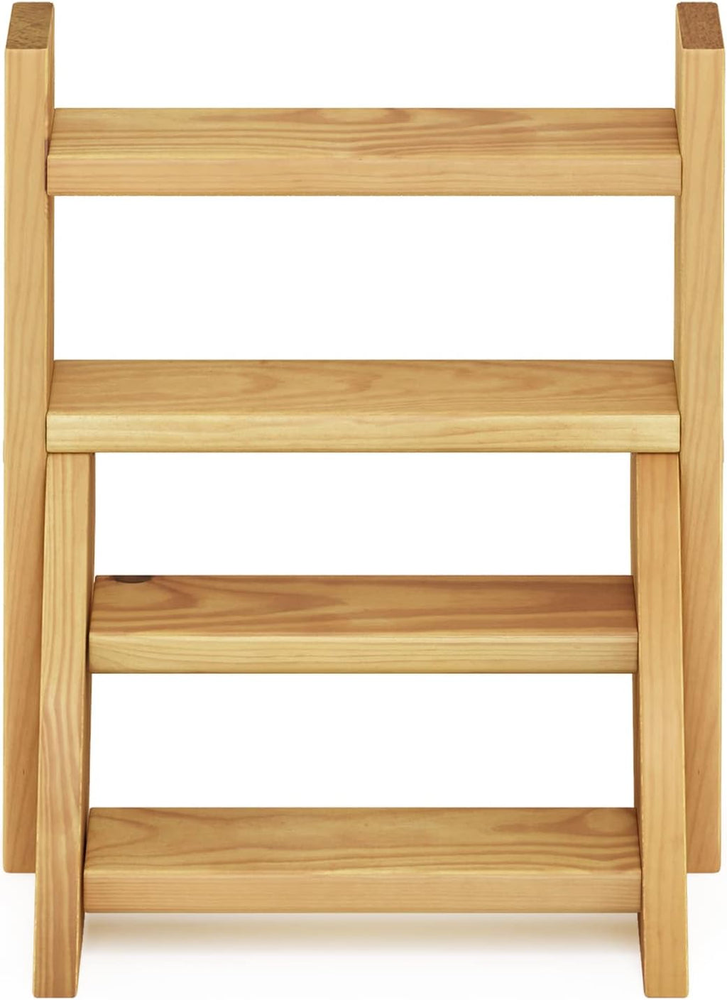 TIOMAN Plant Stand Indoor Outdoor, Tabletop Mini Ladder Planter Stand, Planter Shelf, Organizers, Indoor, Outdoor, Patio, Balcony, Garden, Pine Wood
