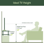 Turn-N-Tube TV Riser Stand, 2-Tier Small Elevated No Tools TV Stand, Console for TV up to 32 inch, 15.8 x 23.8 x 11, for Living Room, Bedroom, White