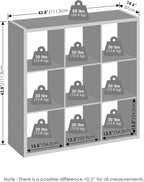 Cubic Extra Thick 9-Cube Closet Organizers and Storage, White