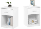 TIDUR Night Stand Set of 2, Modern Nightstand, White