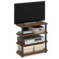 Turn-N-Tube Easy Assembly 4-Tier Petite Entertainment Center / TV Stand / TV Unit / TV Desk, Blackwood