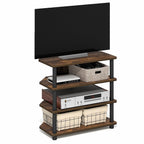 Turn-N-Tube Easy Assembly 4-Tier Petite Entertainment Center / TV Stand / TV Unit / TV Desk, Blackwood