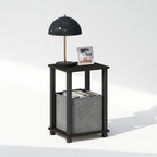 Simplistic Toolless 2-Tier Compact Night Stand, Espresso