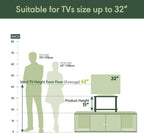 Turn-N-Tube TV Riser Stand, 2-Tier Small Elevated No Tools TV Stand, TV Console for TV up to 32 inch, 15.8 x 23.8 x 11, for Living Room, Bedroom, French Oak/Black