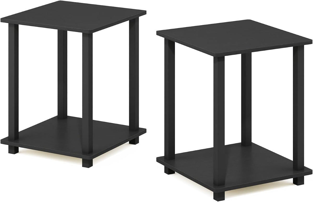 Simplistic Set of 2 Toolless Living Room Table Set, Americano