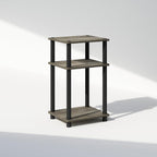 JUST Toolless 3-Tier Night Stand, Open Storage, French Oak