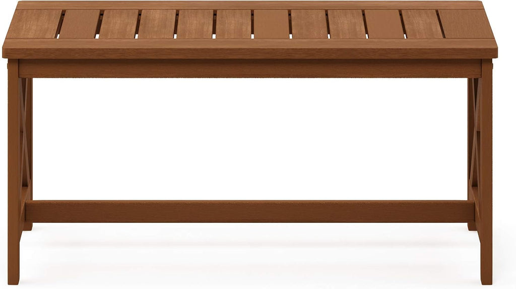 Outdoor Patio Table with X Leg, Natural