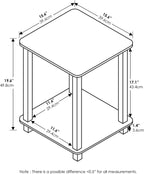 Simplistic Side Table Set of 2, End Table, Night Stand, Nightstand, Bedside Table, for Living Room, Bedroom, Grey Oak