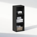 Reed Closet Organizers and Storage, 3-Tier Closet Organizer, Open Shelf Closet Storage, for Wardrobe, Bedroom, Living Room, Blackwood