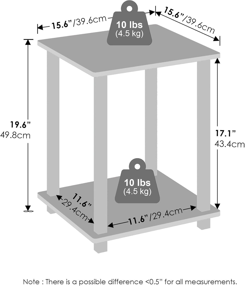 Turn-N-Tube 2-Pack Toolless 2-Tier Book Shelf, French Oak