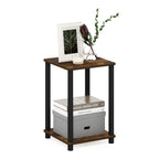 JUST Side Table, 3-Tier Modern End Table with Charging Station, Easy Assembly Night Stand, Bedside Table with USB and Type-C Port, for Living Room, Bedroom, White