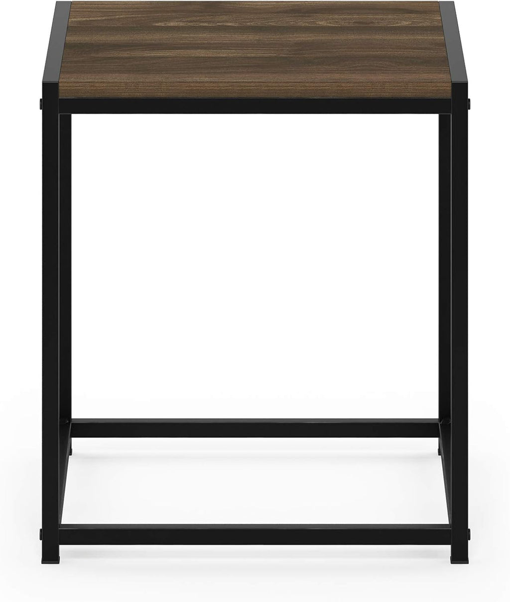 CAMNUS Night Stand, Metal Frame Nightstand, Toolless Side Table, End Table, Bedside Table, for Living Room, Bedroom, Columbia Walnut