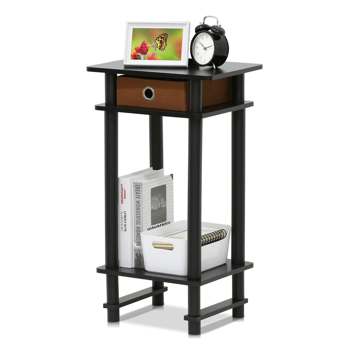 17017 Turn-N-Tube End Table, 1-Pack, Espresso