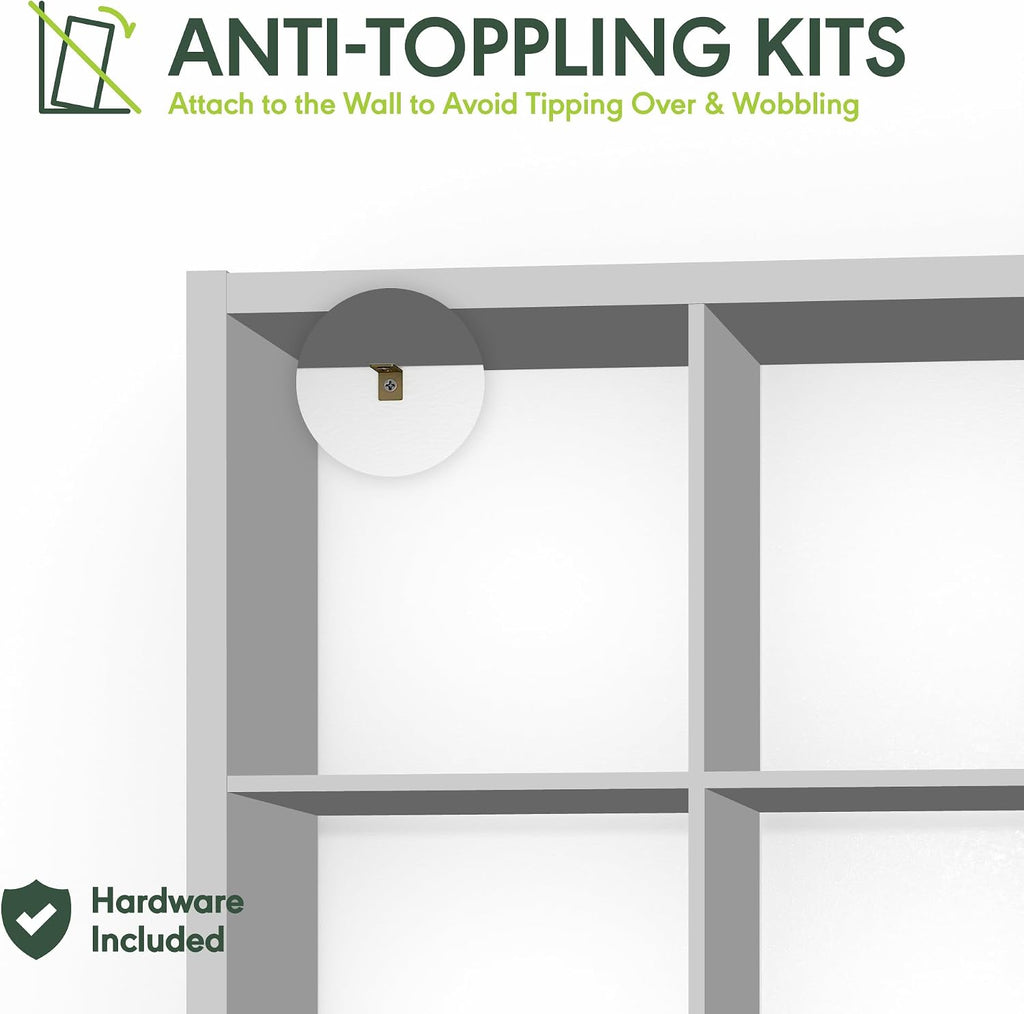 Cubic Extra Thick 4-Cube Closet Organizers and Storage, Dark Oak
