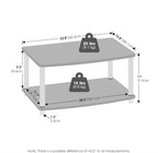 Turn-N-Tube 2-Tier Printer Table with Storage, Under Desk Printer Stand, Toolless Assembly, for CPU, Work Supplies, Home Office, Americano