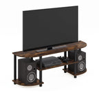 TURN-S-TUBE 3-Tier TV Stand for TVs up to 55 Inch, French Oak