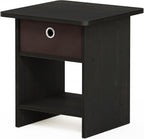 DARIO Square Side Table, End Table, Espresso