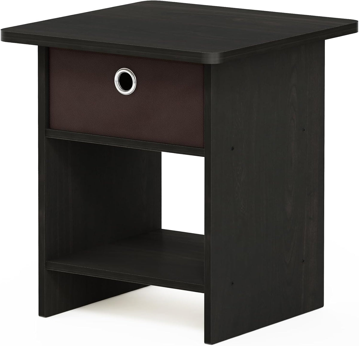 DARIO Square Side Table, End Table, Espresso