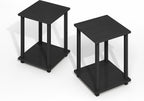 Simplistic Side Table Set of 2, End Table, Night Stand, Nightstand, Bedside Table, for Living Room, Bedroom, Dark Americano