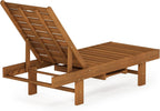 Tioman Outdoor Sun Lounger with Side Tray, Natural