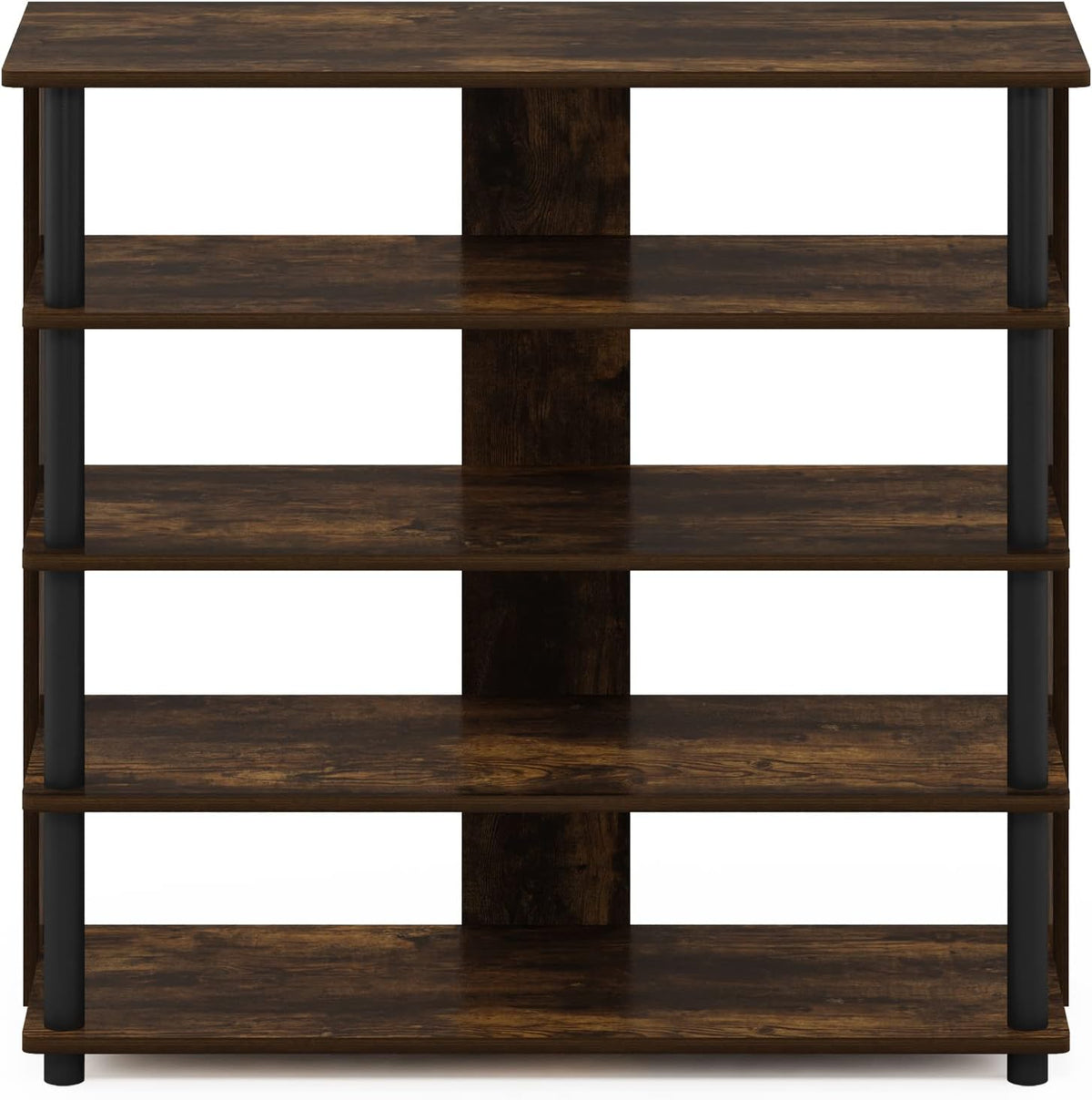 Turn-N-Tube 5 Tier Wide Shoe Rack, Espresso/Black 32 Inch