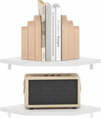 Rossi Hexagon Floating Shelves for Wall, Set of 2 Geometric Corner Shelf, Wall Mounted Shelves for Bathroom, Home Office, Living Room, White