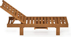 Tioman Outdoor Sun Lounger with Side Tray, Natural