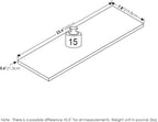 Rossi Set of 4 Floating Shelves for Wall, Espresso