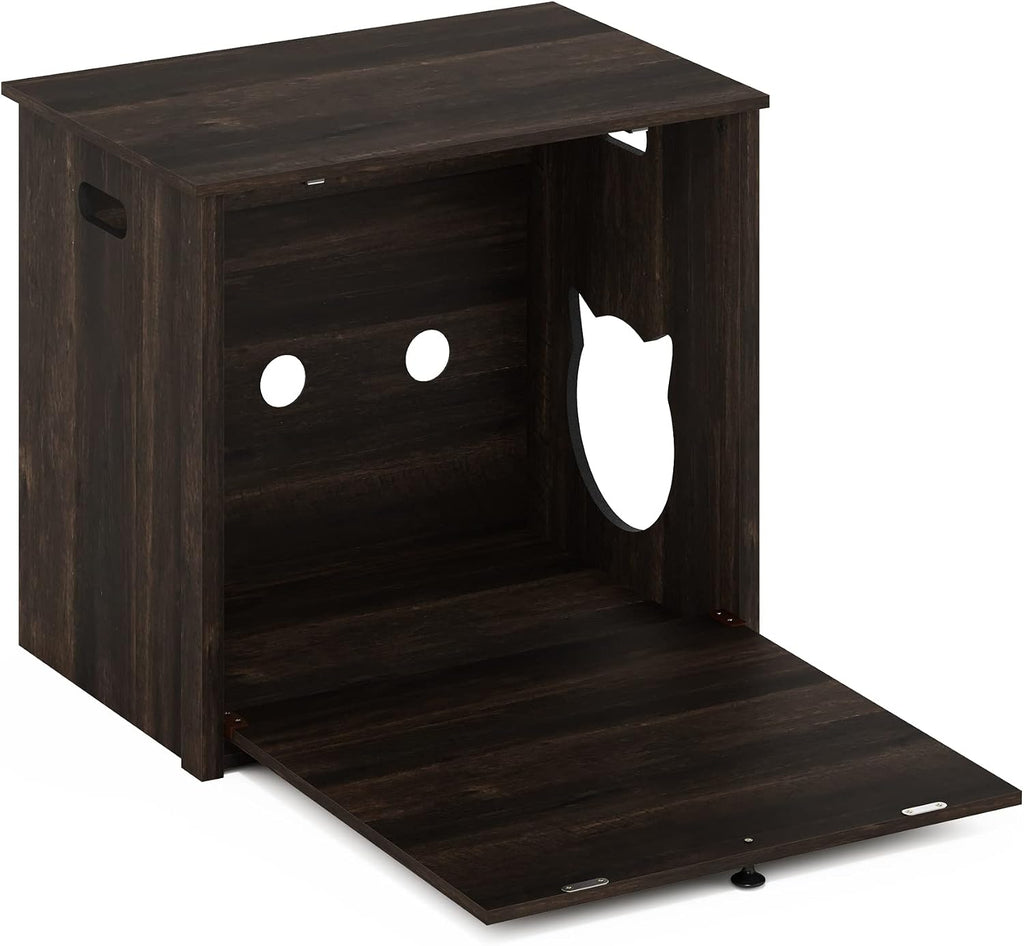 Peli Small Cat Litter Box Enclosure with Single Door, Ebony