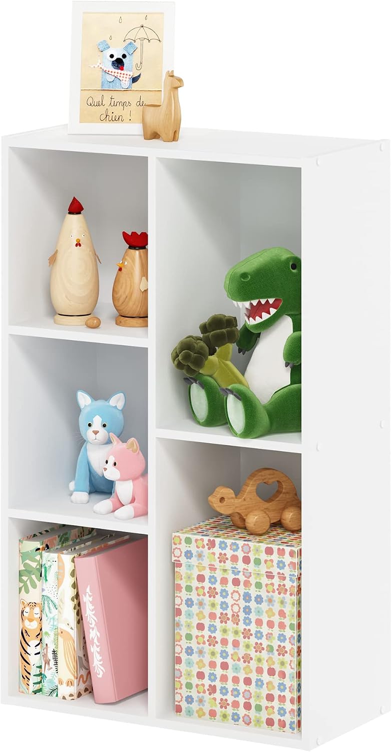 Luder 5-Cube No Tool Assembly Open Shelf, White