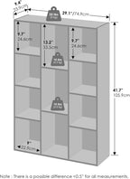 Reed Closet Organizers and Storage, 11-Cube Closet Organizer, Open Shelf Closet Storage, for Wardrobe, Bedroom, Living Room, White