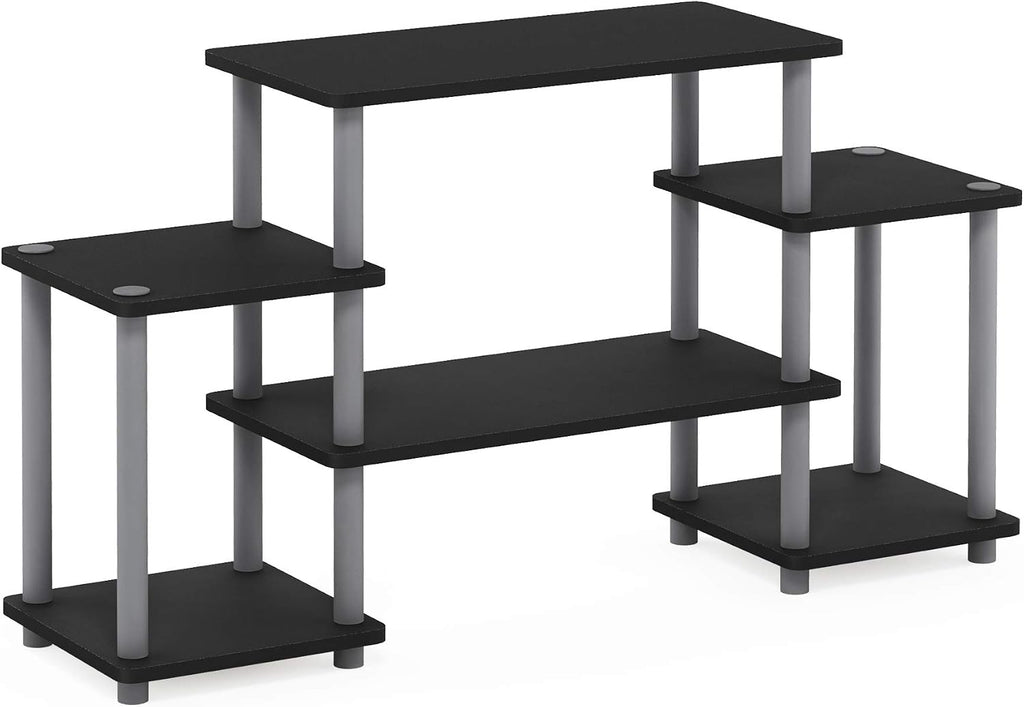 Turn-N-Tube No Tools Entertainment TV Stands, Black/Grey