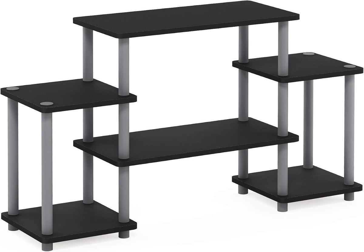 Turn-N-Tube No Tools Entertainment TV Stands, Black/Grey