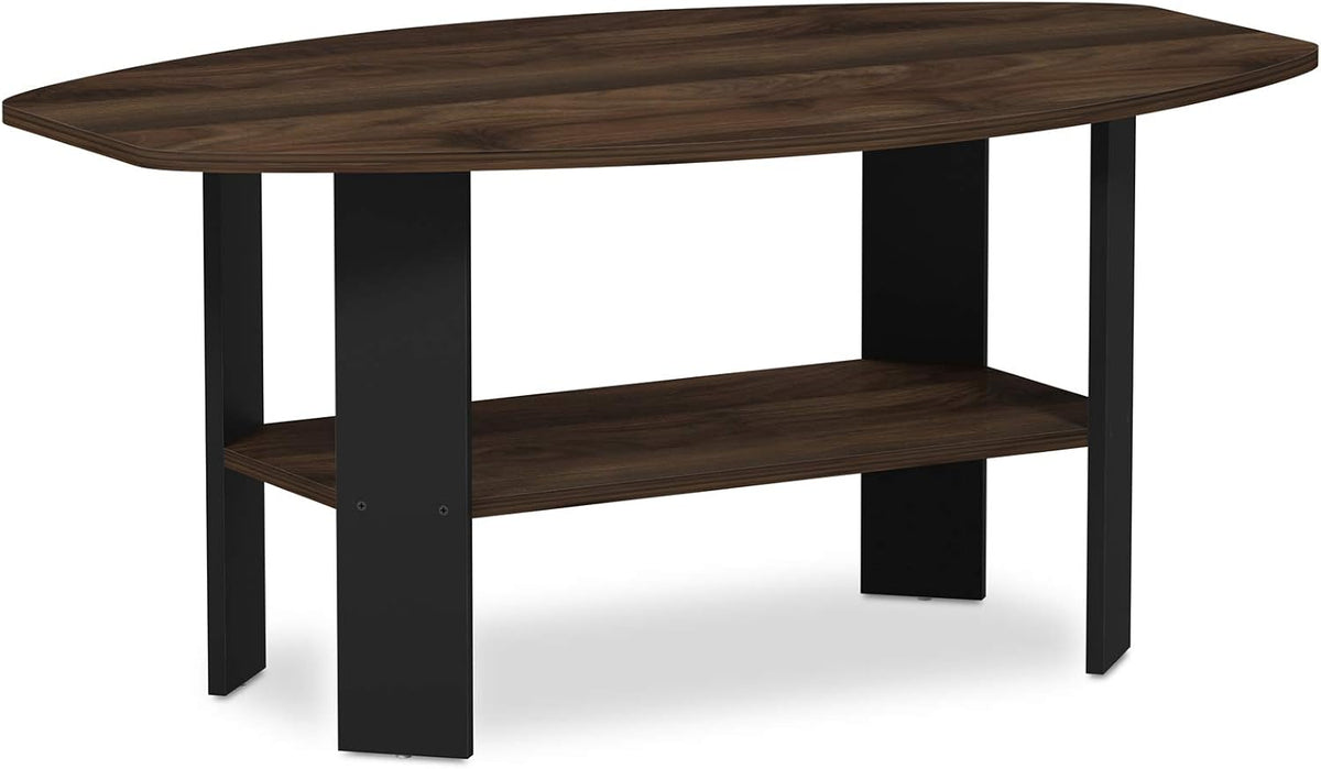 Simple Design Coffee Table, Columbia Walnut/Black