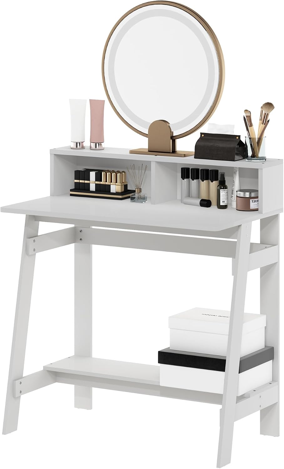 Simplistic A Frame Computer Desk, Regular, White