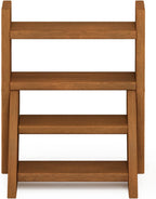 Outdoor 4-Tier Ladder Plant Stand, Meranti Wood