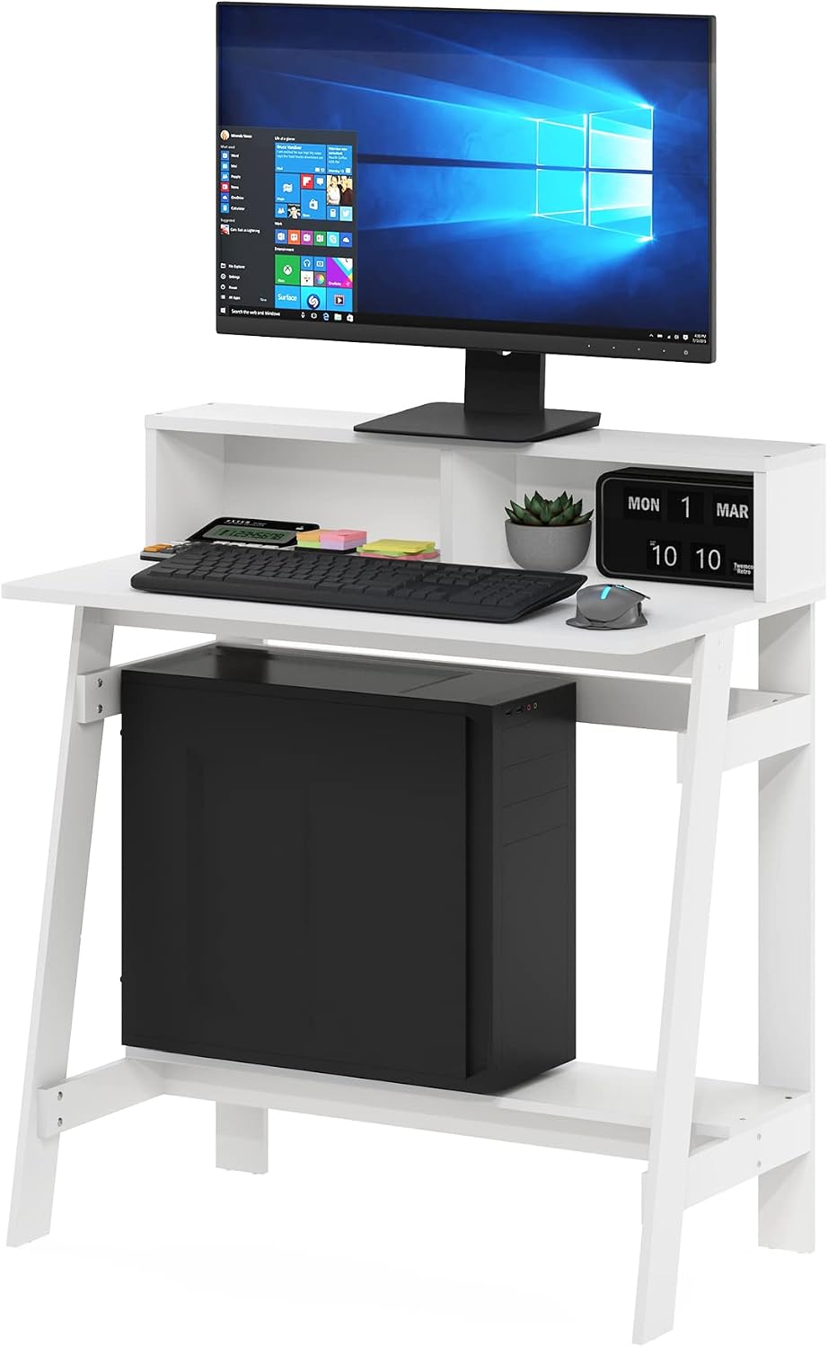 Simplistic A Frame Computer Desk, Regular, White