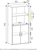 Pasir 4-Tier Storage Bookcase, Bookshelf, Multipurpose Shelf, White