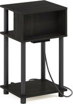 JUST 3-Tier Charging Station Night Stand, Espresso