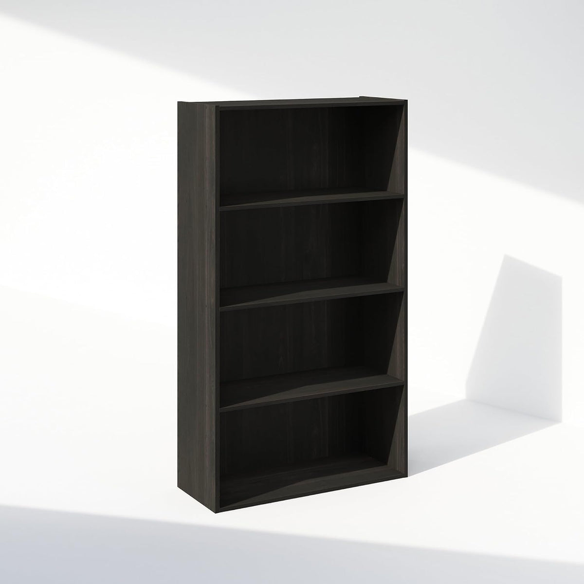 Simple Book Shelf, 4-Tier Bookshelf, Bookcase with Open Shelf, 9.4 x 23.6 x 41.7, for Living Room, Bedroom, Home Office, Espresso