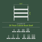 Cubicle Cube Insert, 3-Shelf Cube Organizer, Fits into Extra Thick Cubes, for Organizers and Storage, White (Does not fit IKEA Kallax Shelving)