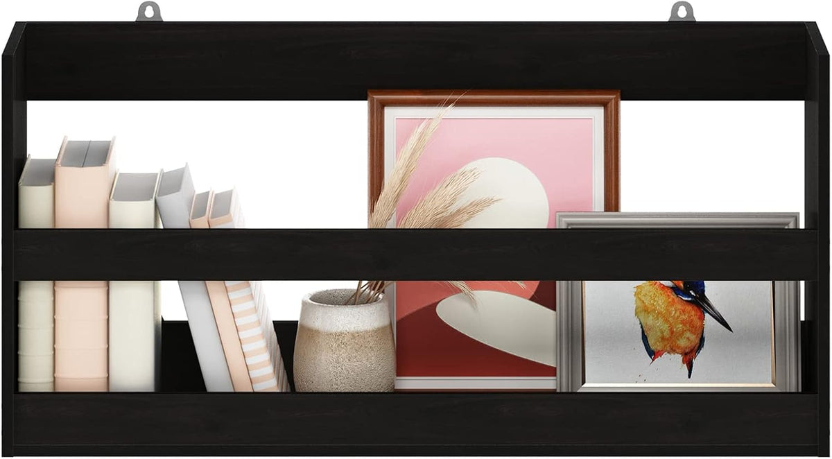 Hermite Rectangular Floating Shelves for Wall, Black Espresso
